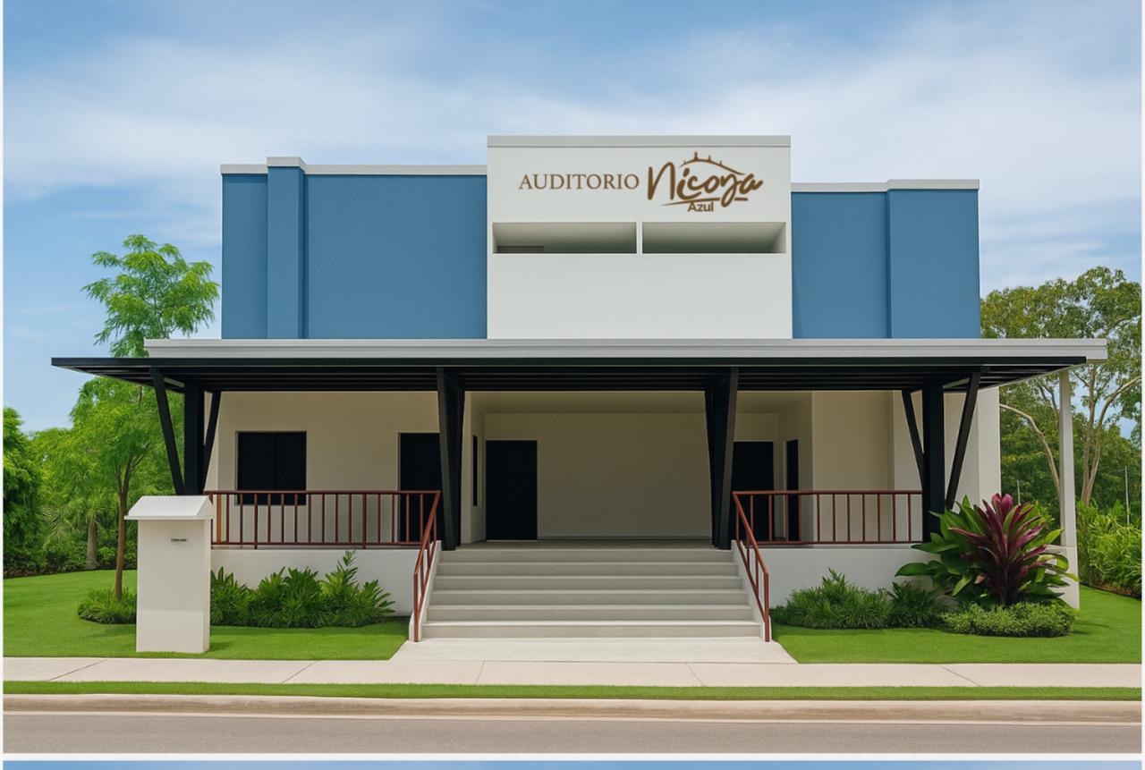 Construcción del nuevo Auditorio Municipal Nicoya Azul entra en su etapa final