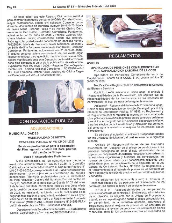 Concurso Público N.° MN-CP-001-2026