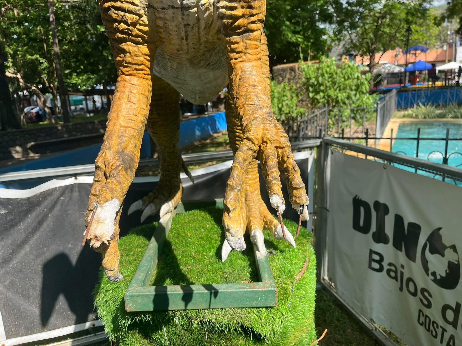Solicitamos a la población para ser cuidadosos y evitar la manipulación de los dinosaurios en exhibición