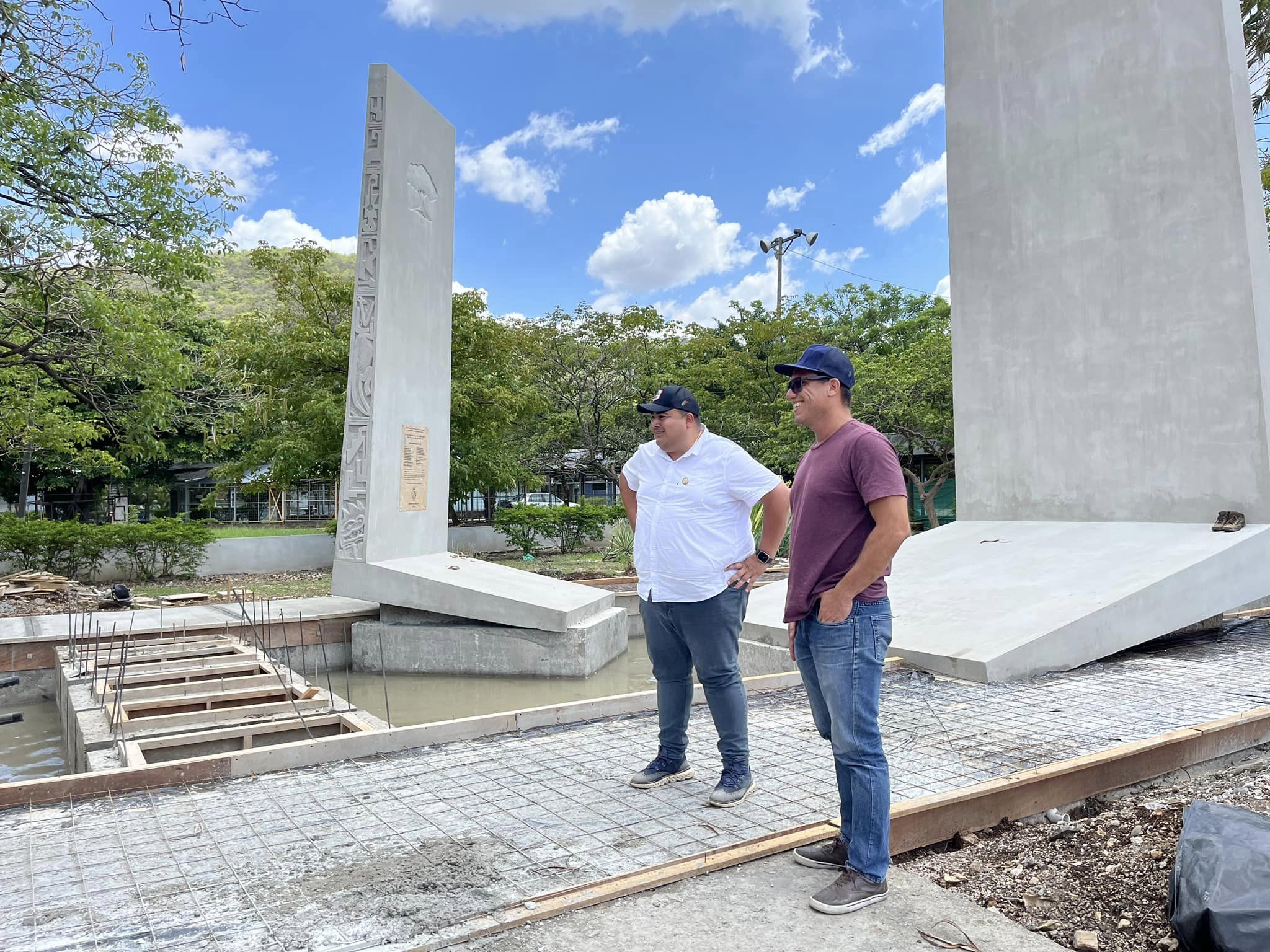 Avance de obra en el mejoramiento del Monumento a la Anexión